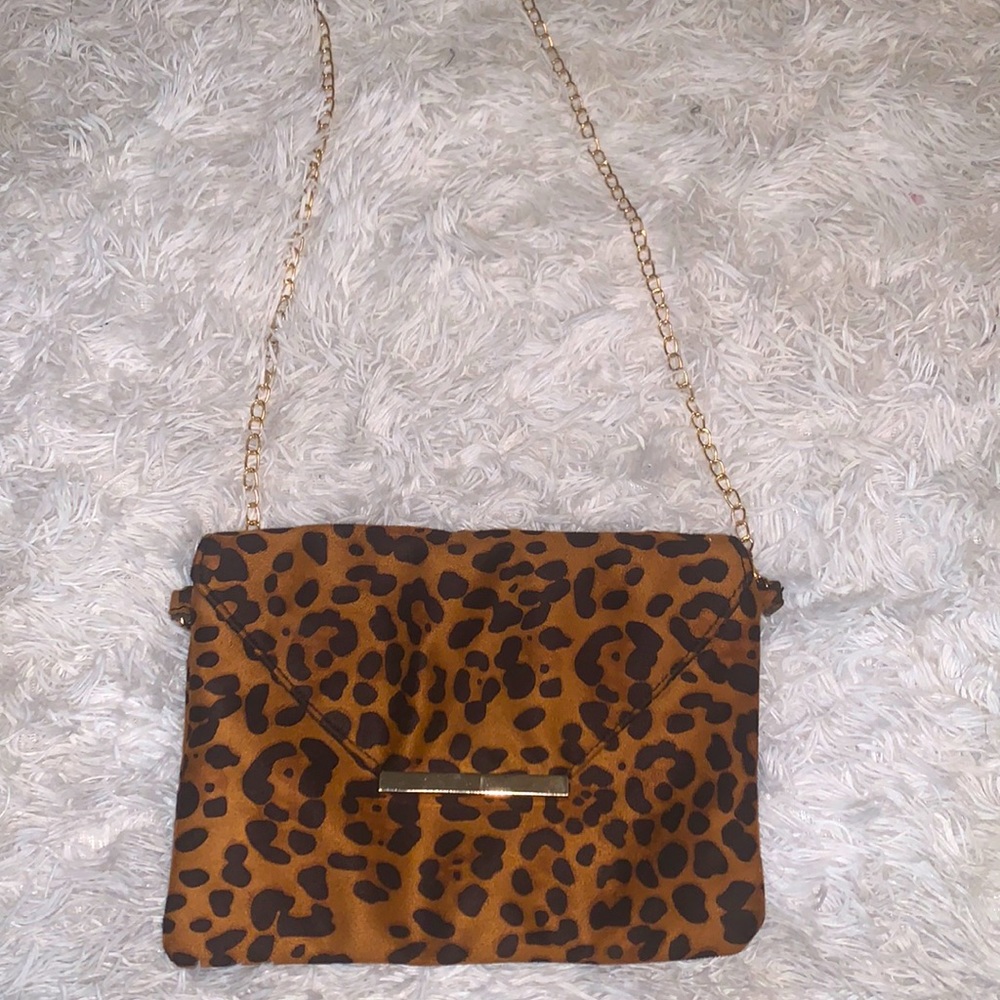 Cross Body Leopard Clutch